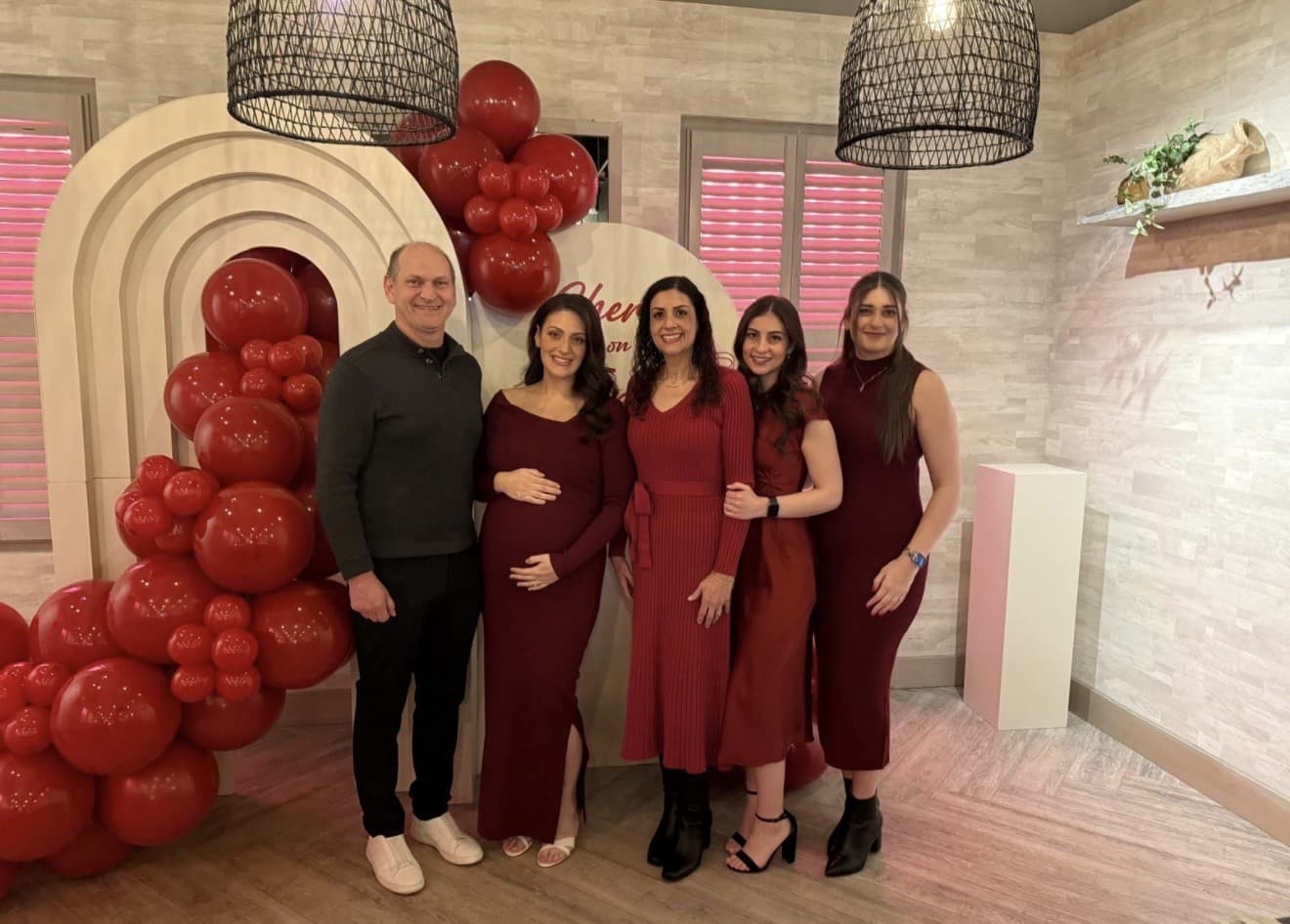 Dr. Dana Hamdan with her family at a celebration
